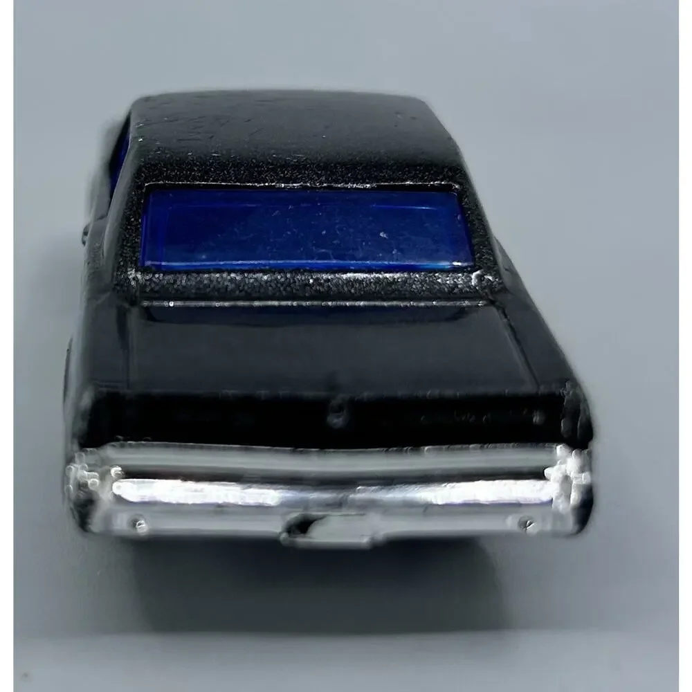 Hot Wheels 1965 Pontiac GTO Diecast Car Metallic Black Blue Windows Muscle